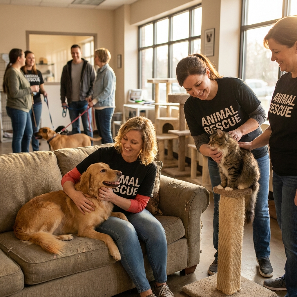 Our team caring for pets